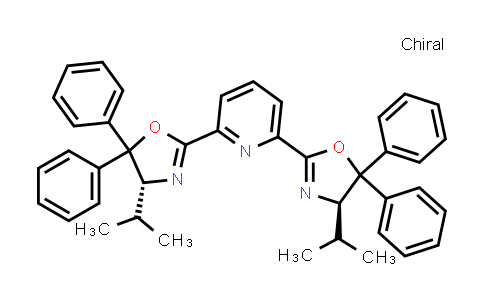 CAS No. 828918-24-7, 2,6-双[(4R)-4,5-二氢-4-(1-甲基乙基)-5,5-二苯基-2-�f唑基]吡啶