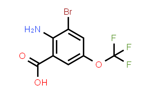 CAS No. 874774-41-1, 2-Amino-3-bromo-5-(trifluoromethoxy)benzoic acid