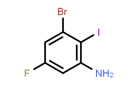CAS No. 144580-08-5, 3-bromo-5-fluoro-2-iodoaniline