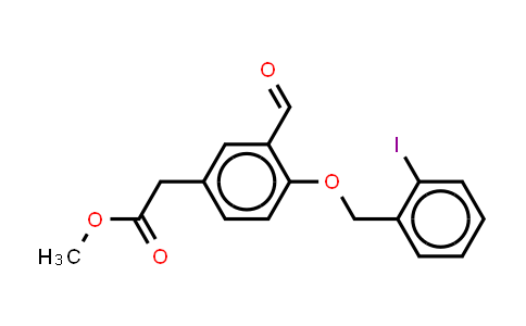 CAS No. 875050-49-0, Benzeneacetic acid,3-formyl-4-[(2-iodophenyl)methoxy]-, methyl ester