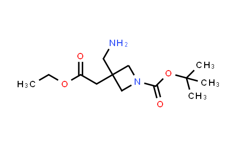 CAS No. 2113021-75-1, tert-butyl 3-(aminomethyl)-3-(2-ethoxy-2-oxo-ethyl)azetidine-1-carboxylate