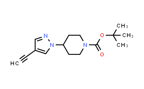 CAS No. 1076224-02-6, tert-butyl 4-(4-ethynylpyrazol-1-yl)piperidine-1-carboxylate