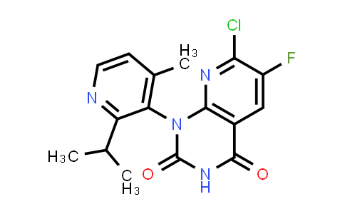 CAS No. 2252403-82-8, 7-chloro-6-fluoro-1-(2-isopropyl-4-methyl-3-pyridyl)pyrido[2,3-d]pyrimidine-2,4-dione