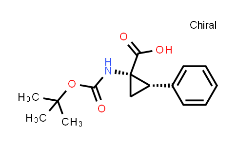 CAS No. 180322-79-6, (1S,2S)-1-(tert-butoxycarbonylamino)-2-phenyl-cyclopropanecarboxylic acid
