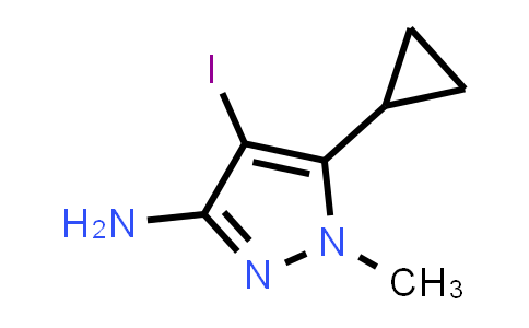 CAS No. 1354706-78-7, 5-cyclopropyl-4-iodo-1-methyl-pyrazol-3-amine