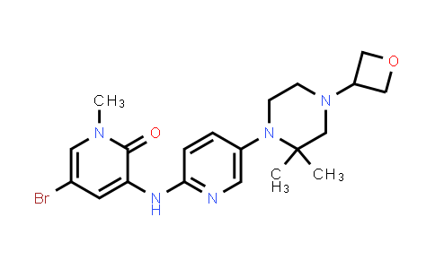 CAS No. 1433990-42-1, 5-bromo-3-[[5-[2,2-dimethyl-4-(oxetan-3-yl)piperazin-1-yl]-2-pyridyl]amino]-1-methyl-pyridin-2-one