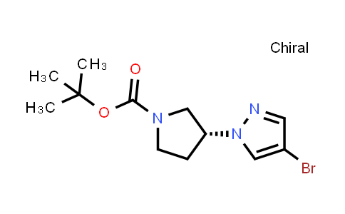 CAS No. 2198312-46-6, tert-butyl (3R)-3-(4-bromo-1H-pyrazol-1-yl)pyrrolidine-1-carboxylate