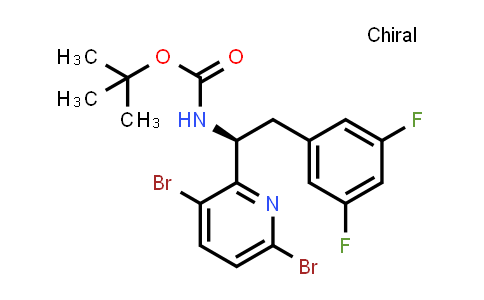 CAS No. 1620056-47-4, tert-butyl N-[(1S)-1-(3,6-dibromopyridin-2-yl)-2-(3,5-difluorophenyl)ethyl]carbamate