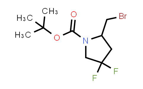 CAS No. 1824340-43-3, tert-butyl 2-(bromomethyl)-4,4-difluoropyrrolidine-1-carboxylate