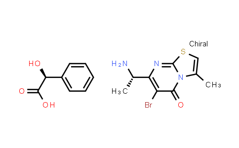 CAS No. 1262441-67-7, 7-[(1S)-1-aminoethyl]-6-bromo-3-methyl-thiazolo[3,2-a]pyrimidin-5-one;(2S)-2-hydroxy-2-phenyl-acetic acid