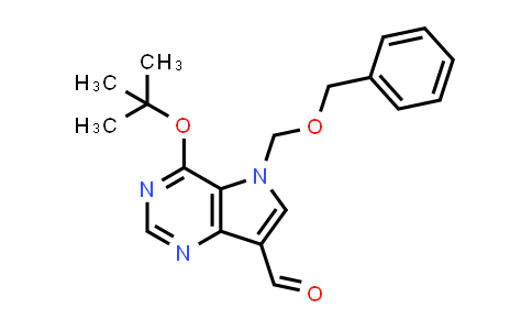 CAS No. 635319-12-9, 5-[(benzyloxy)methyl]-4-(tert-butoxy)-5H-pyrrolo[3,2-d]pyrimidine-7-carbaldehyde