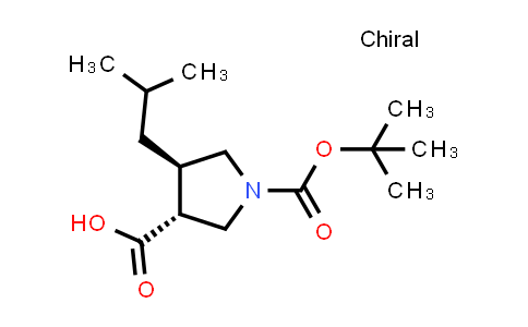 CAS No. 1809341-59-0, trans-1-tert-butoxycarbonyl-4-isobutyl-pyrrolidine-3-carboxylic acid