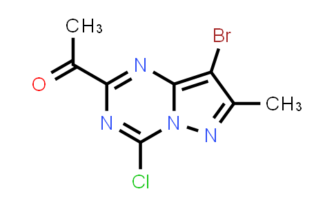 CAS No. 2387601-81-0, 1-(8-bromo-4-chloro-7-methyl-pyrazolo[1,5-a][1,3,5]triazin-2-yl)ethanone