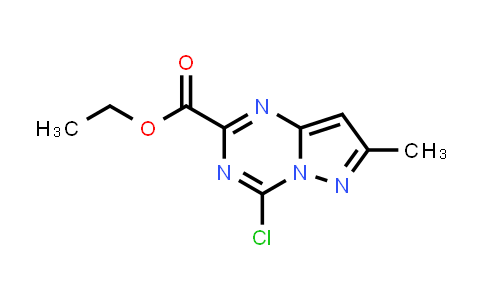 CAS No. 2365243-36-1, ethyl 4-chloro-7-methyl-pyrazolo[1,5-a][1,3,5]triazine-2-carboxylate