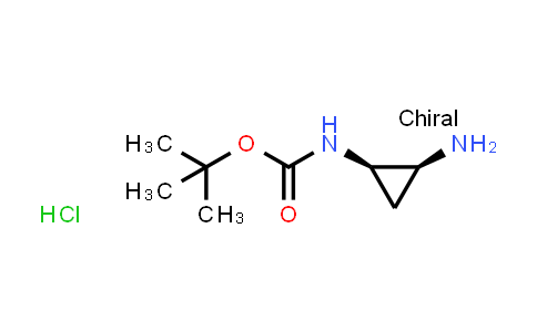 CAS No. 445479-35-6, tert-butyl N-[cis-2-aminocyclopropyl]carbamate hydrochloride