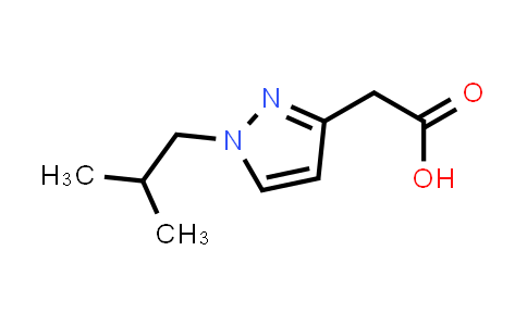 CAS No. 1782284-08-5, 2-[1-(2-methylpropyl)-1H-pyrazol-3-yl]acetic acid