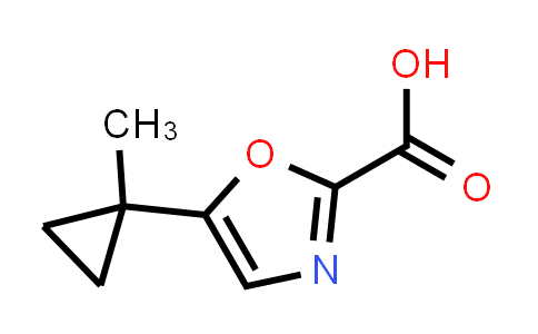 CAS No. 1707679-43-3, 5-(1-methylcyclopropyl)-1,3-oxazole-2-carboxylic acid
