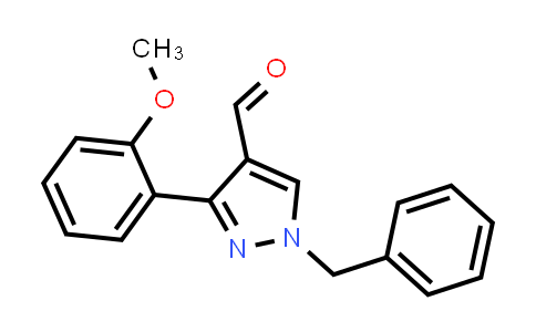 CAS No. 956261-61-3, 1-benzyl-3-(2-methoxyphenyl)-1H-pyrazole-4-carbaldehyde