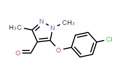 CAS No. 109925-13-5, 5-(4-chlorophenoxy)-1,3-dimethyl-1H-pyrazole-4-carbaldehyde
