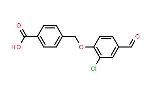 CAS No. 433250-58-9, 4-[(2-chloro-4-formylphenoxy)methyl]benzoic acid