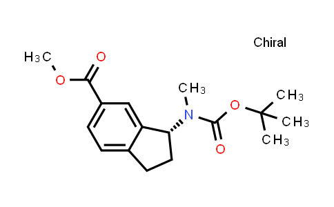 CAS No. 1246505-87-2, methyl (3R)-3-[tert-butoxycarbonyl(methyl)amino]indane-5-carboxylate