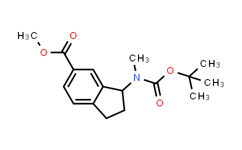CAS No. 1246508-40-6, methyl 3-[tert-butoxycarbonyl(methyl)amino]indane-5-carboxylate