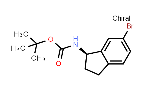 CAS No. 1246509-78-3, tert-butyl N-[(1R)-6-bromoindan-1-yl]carbamate