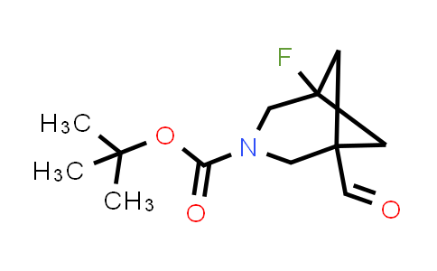 CAS No. 2344680-51-7, tert-butyl 1-fluoro-5-formyl-3-azabicyclo[3.1.1]heptane-3-carboxylate