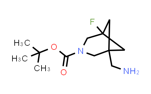CAS No. 2402831-08-5, tert-butyl 1-(aminomethyl)-5-fluoro-3-azabicyclo[3.1.1]heptane-3-carboxylate