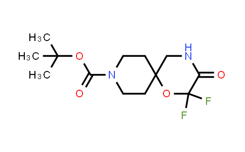 CAS No. 1179337-14-4, tert-butyl 2,2-difluoro-3-oxo-1-oxa-4,9-diazaspiro[5.5]undecane-9-carboxylate