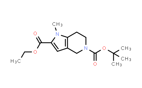 CAS No. 1135123-90-8, O5-tert-butyl O2-ethyl 1-methyl-6,7-dihydro-4H-pyrrolo[3,2-c]pyridine-2,5-dicarboxylate