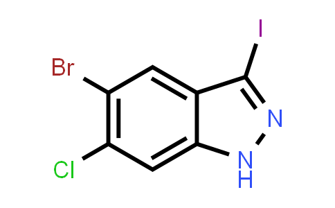 CAS No. 1956371-54-2, 5-bromo-6-chloro-3-iodo-1H-indazole