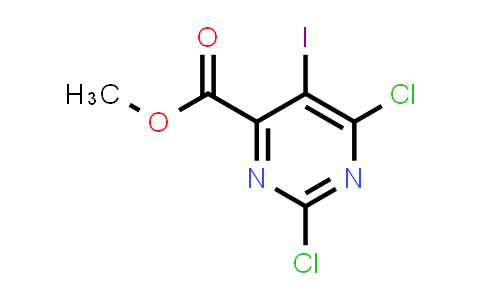 CAS No. 1136962-00-9, methyl 2,6-dichloro-5-iodo-pyrimidine-4-carboxylate