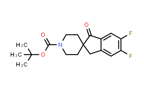 CAS No. 2245084-51-7, tert-butyl 5,6-difluoro-1-oxo-spiro[indane-2,4'-piperidine]-1'-carboxylate