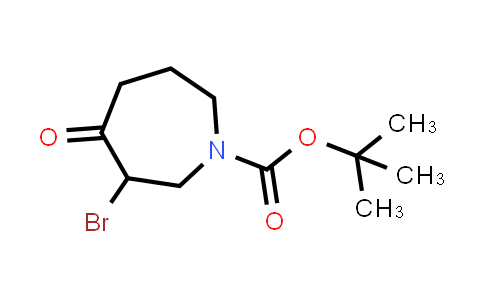 CAS No. 1363286-45-6, tert-butyl 3-bromo-4-oxo-azepane-1-carboxylate