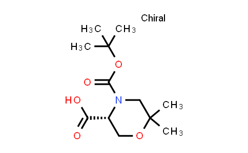 CAS No. 1263077-92-4, (3R)-4-tert-butoxycarbonyl-6,6-dimethyl-morpholine-3-carboxylic acid