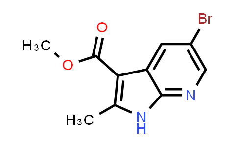 CAS No. 1228551-75-4, methyl 5-bromo-2-methyl-1H-pyrrolo[2,3-b]pyridine-3-carboxylate