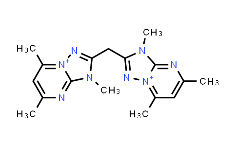 CAS No. 81430-57-1, 3,5,7-trimethyl-2-[(3,5,7-trimethyl-[1,2,4]triazolo[1,5-a]pyrimidin-8-ium-2-yl)methyl]-[1,2,4]triazolo[1,5-a]pyrimidin-8-ium