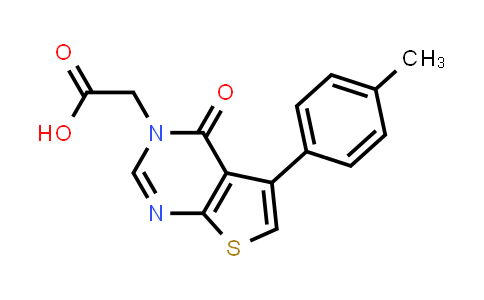 CAS No. 446830-91-7, 2-[4-oxo-5-(p-tolyl)thieno[2,3-d]pyrimidin-3-yl]acetic acid