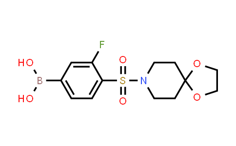 CAS No. 1704096-52-5, (4-(1,4-dioxa-8-azaspiro[4.5]decan-8-ylsulfonyl)-3-fluorophenyl)boronic acid