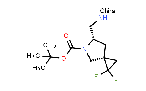 CAS No. 2306255-51-4, tert-butyl (3S,6S)-6-(aminomethyl)-2,2-difluoro-5-azaspiro[2.4]heptane-5-carboxylate