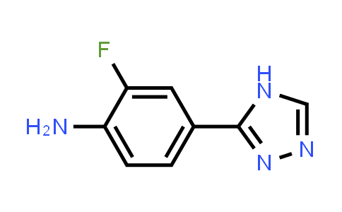 CAS No. 1343260-93-4, 2-fluoro-4-(4H-1,2,4-triazol-3-yl)aniline
