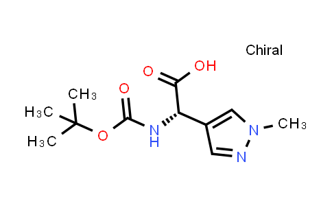 CAS No. 2165612-79-1, (2S)-2-(tert-butoxycarbonylamino)-2-(1-methylpyrazol-4-yl)acetic acid