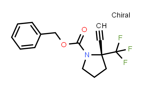 CAS No. 2306245-08-7, benzyl (2R)-2-ethynyl-2-(trifluoromethyl)pyrrolidine-1-carboxylate