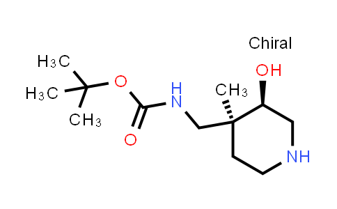 CAS No. 1801693-82-2, tert-butyl N-{[cis-3-hydroxy-4-methylpiperidin-4-yl]methyl}carbamate