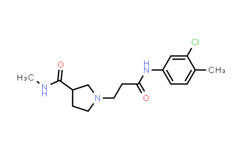 CAS No. 1269279-24-4, 1-{2-[(3-chloro-4-methylphenyl)carbamoyl]ethyl}-N-methylpyrrolidine-3-carboxamide