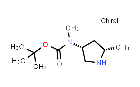 CAS No. 2306246-57-9, tert-butyl N-methyl-N-[(3R,5S)-5-methylpyrrolidin-3-yl]carbamate