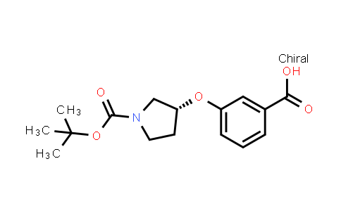 CAS No. 222987-19-1, 3-{[(3R)-1-[(tert-butoxy)carbonyl]pyrrolidin-3-yl]oxy}benzoic acid