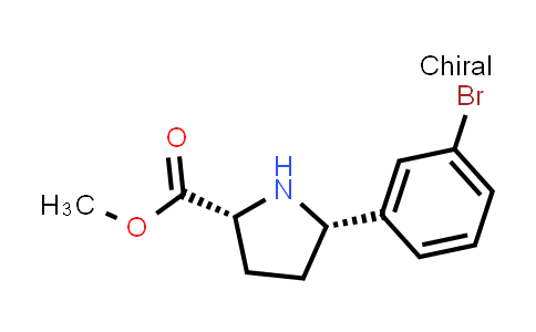 CAS No. 2639623-60-0, methyl (2R,5S)-5-(3-bromophenyl)pyrrolidine-2-carboxylate
