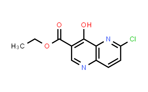CAS No. 127094-58-0, ethyl 6-chloro-4-hydroxy-1,5-naphthyridine-3-carboxylate